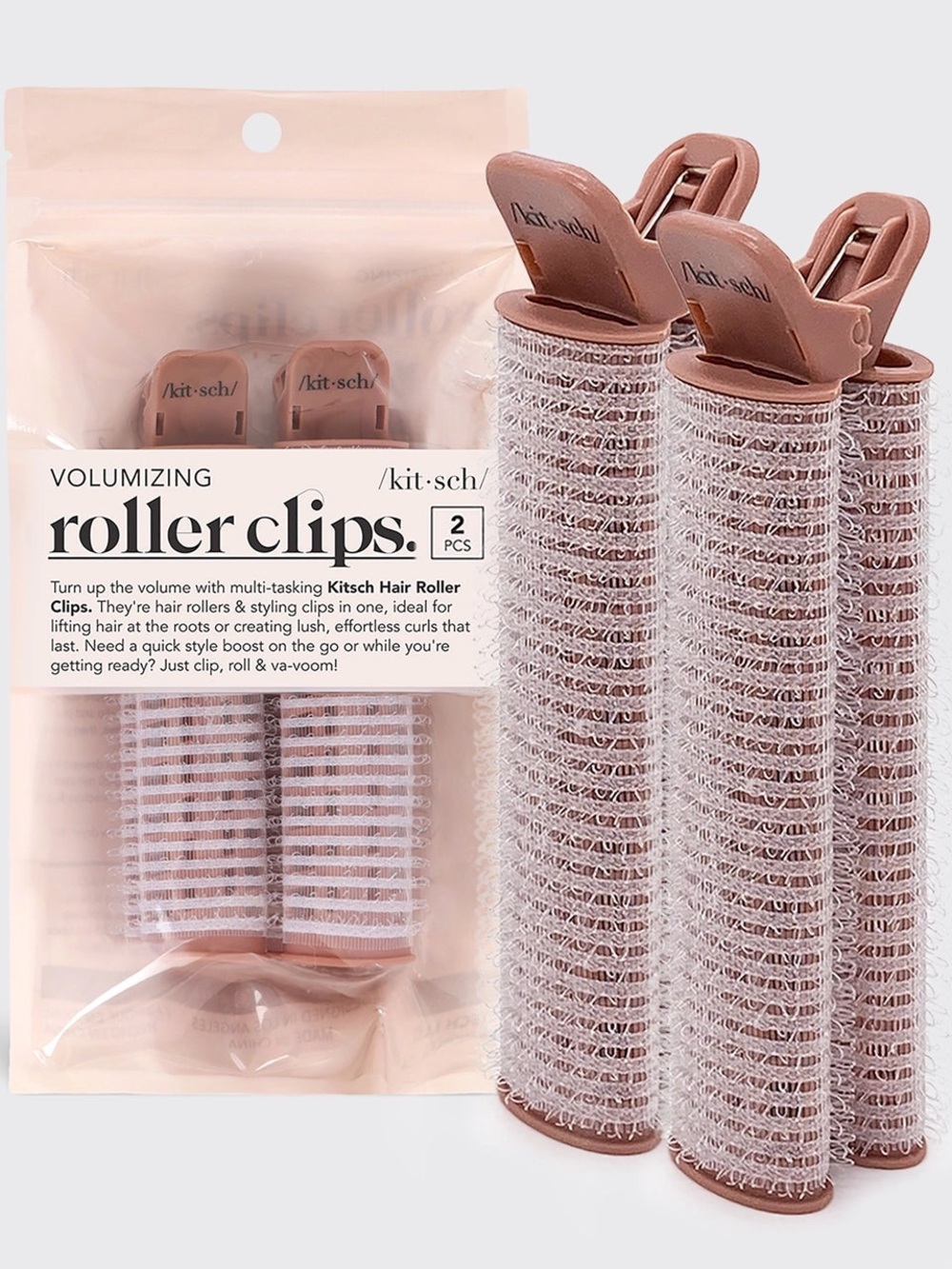 Kitsch Hair Roller Clips in Dusty Rose (2 Pack)